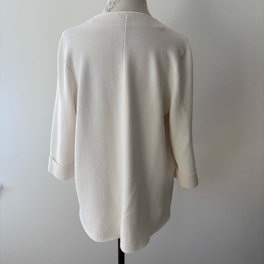 Ann Taylor Factory Elegant Cream Open-Front Cardigan - Picture 11 of 11